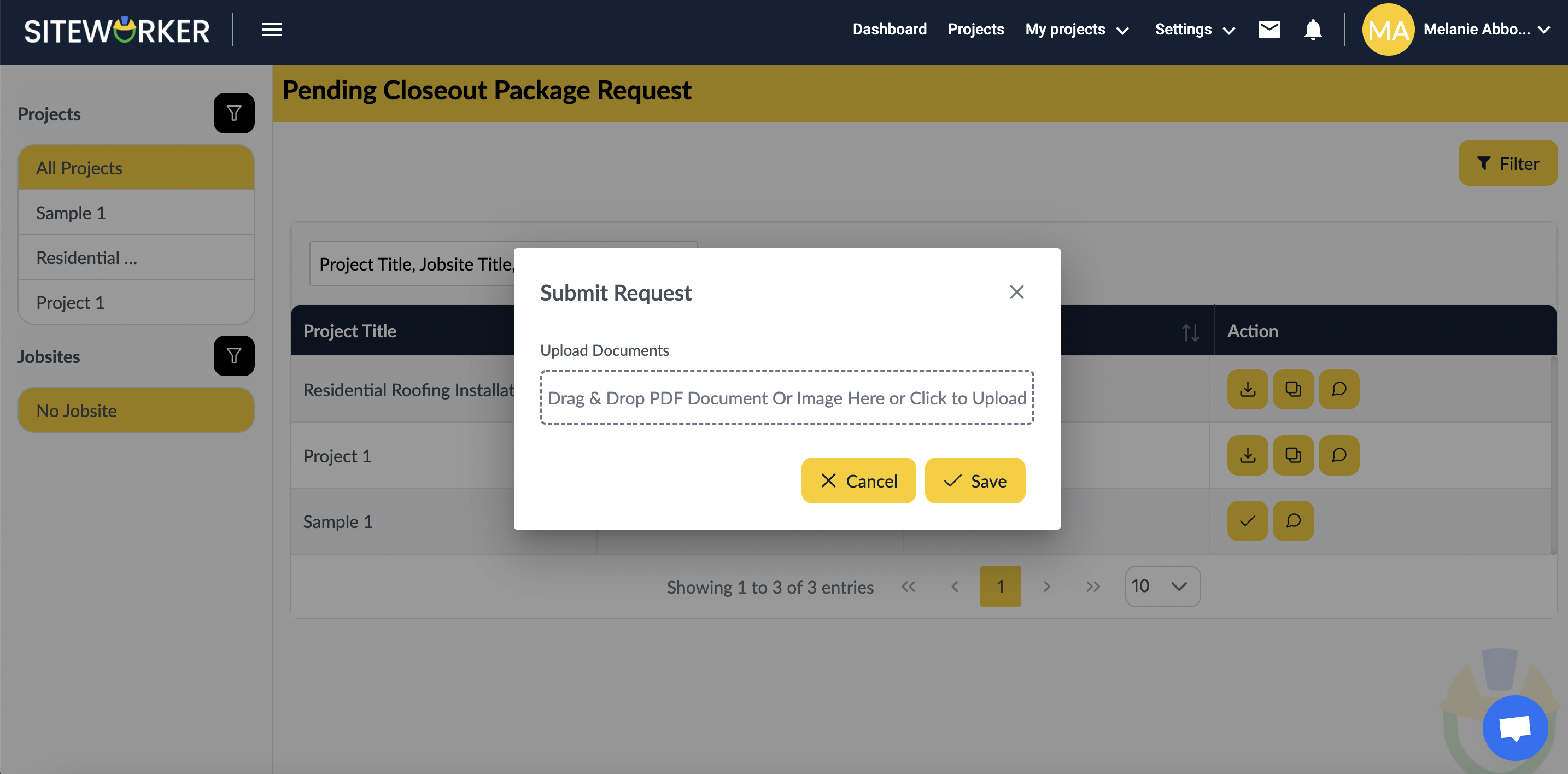  submit closeout package requests