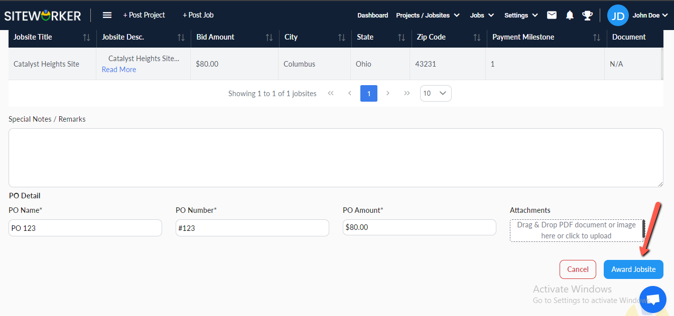 Bid Comparison